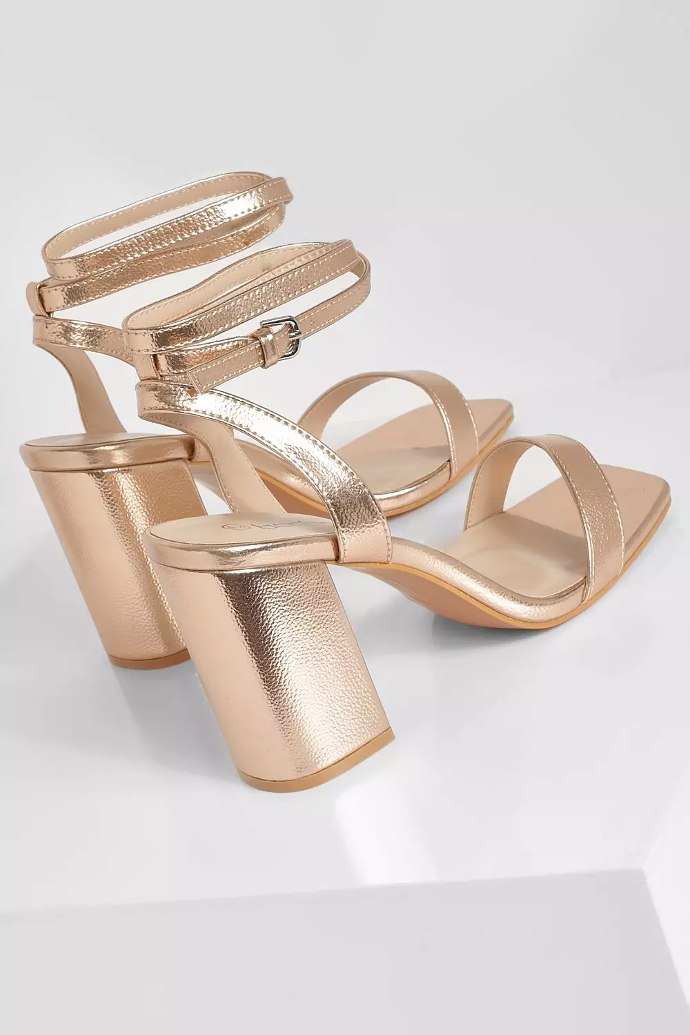 Rose gold heeled shop sandals wide fit